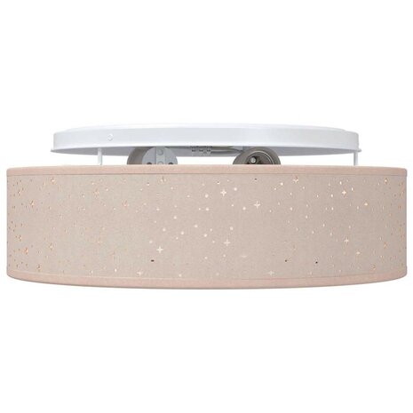Plafondlamp met sterrenlampscherm Ø 38 cm E27 stof taupe 2