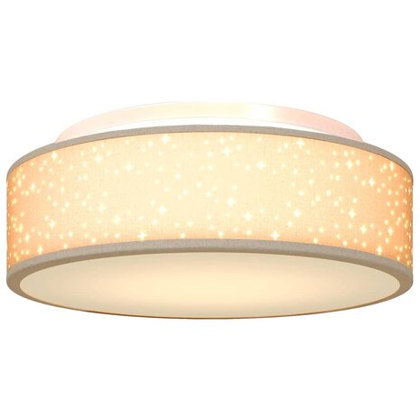 Plafondlamp met sterrenlampscherm Ø 38 cm E27 stof taupe 7