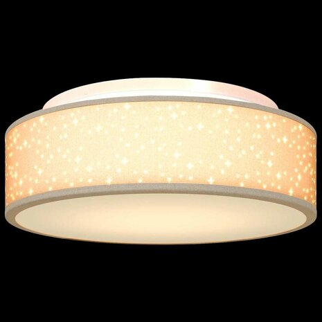 Plafondlamp met sterrenlampscherm Ø 38 cm E27 stof taupe 8