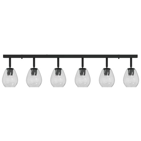 Plafondlamp met verstelbare glazen lampenkap E27 antraciet 3