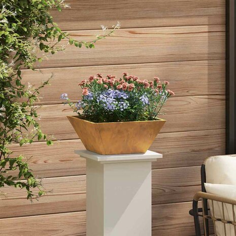 Tuin Kom Bloempotten 5 stuks 35x35x15 cm Cortenstaal 3