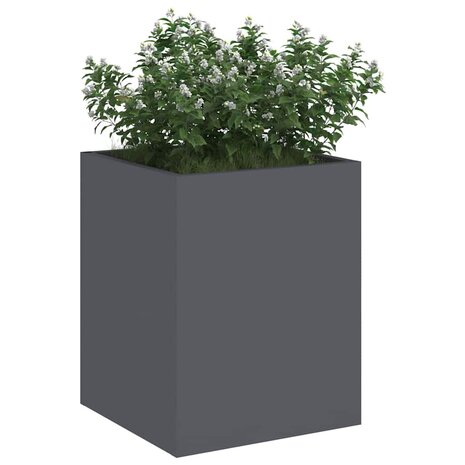 Tuin Bloempot Antraciet 50 x 32 x 40 cm Koudgewalst staal 2