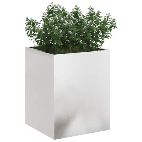 Tuin Bloempot Zilver 50 x 32 x 40 cm Roestvrijstaal 2