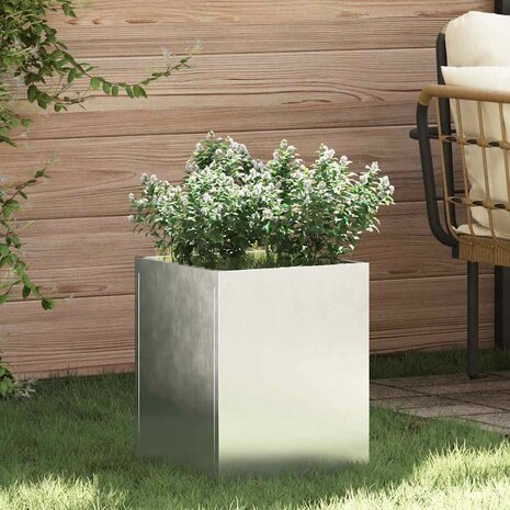 Tuin Bloempot Zilver 50 x 32 x 40 cm Gegalvaniseerd staal 1