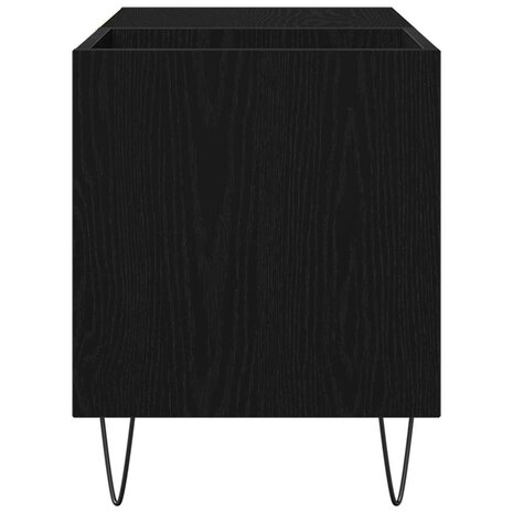 Platenkast 84,5x38x48 cm bewerkt hout zwart eikenkleurig 6