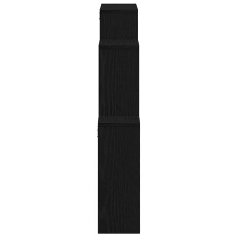 Wandkast Zwart Eiken 80x15x78,5 cm Gemaakt van Hout 6