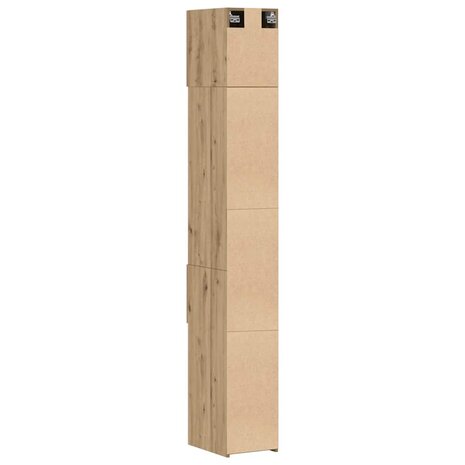 Slanke Opbergkast Artisan Eiken 30x42.5x225 cm Bewerkt Hout 8