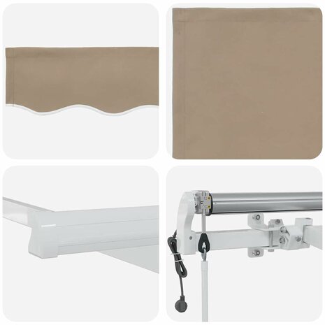 Luifel automatisch uitschuifbaar 300x250 cm beige 7