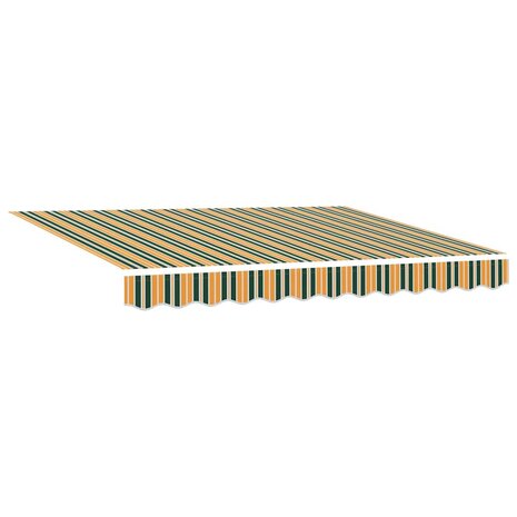 Luifel automatisch uitschuifbaar 350x250 cm groen en geel 4
