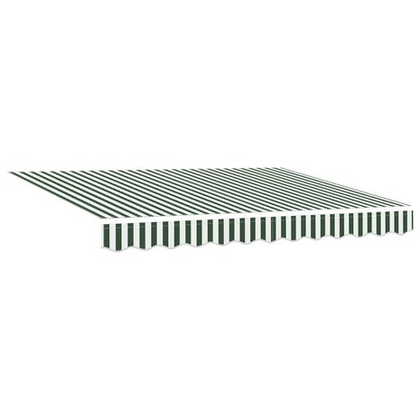 Luifel automatisch uitschuifbaar 350x250 cm groen en wit 3