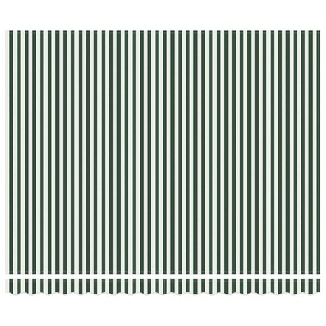 Luifel automatisch uitschuifbaar 400x300 cm groen en wit 6