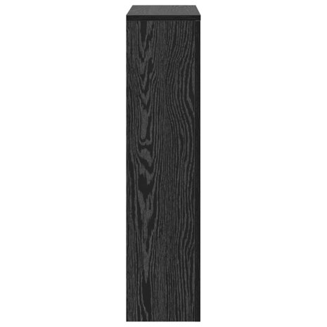 Radiator Cover Zwart Eiken 78x20x82 cm Bewerkt Hout 4
