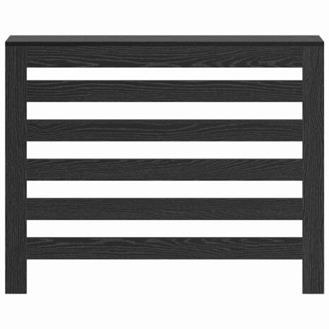 Radiatorafdekking Zwart Eiken 104x20x82 cm Bewerkt Hout 3
