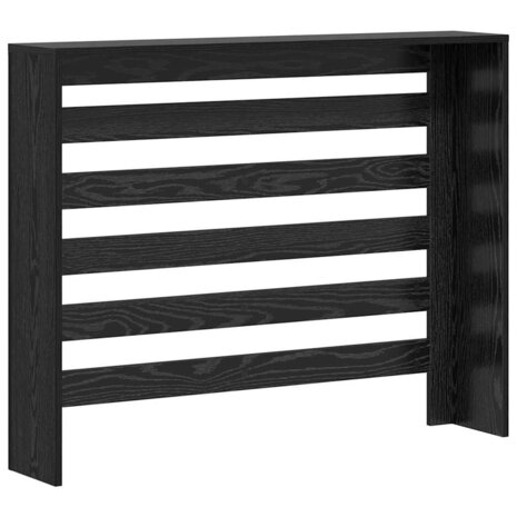 Radiatorafdekking Zwart Eiken 104x20x82 cm Bewerkt Hout 5