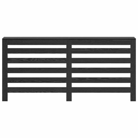 Radiator Bedekking Zwarte Eiken 175x20x82 cm Gelaagd Hout 3