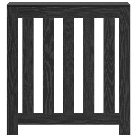 Radiator Cover Zwart Eiken 78x20x82 cm Bewerkt Hout 3