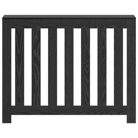 Radiator Cover Zwart Eiken 104x20x82 cm Hout 3