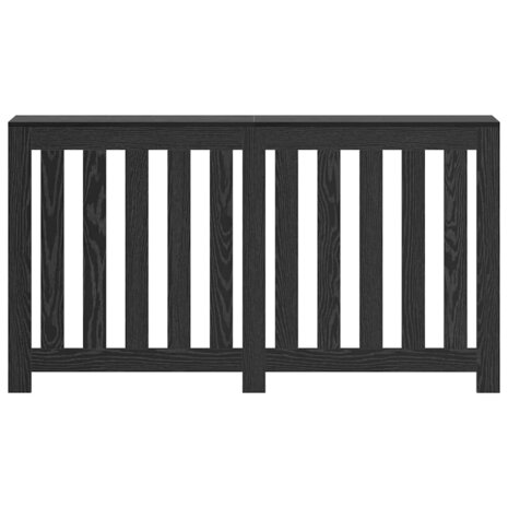 radiatorafdekking Zwart Eiken 149x20x82 cm Geëngineerd Hout 3