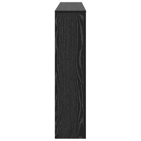 Radiator Bedekking Zwart Eiken 175x20x82 cm Geengineerd Hout 4