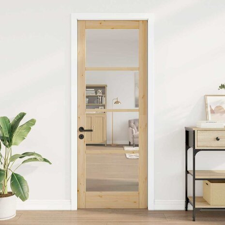 Binnendeur met Glas &apos;ORKDAL&apos;78x211x4 cm Massief Hout 1