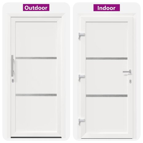 Voordeur Wit 98 x 208 cm PVC 6