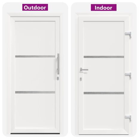 Voordeur Wit 98 x 208 cm PVC 6