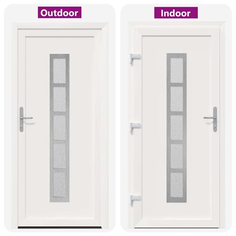 Voordeur Wit 108 x 208 cm PVC 6