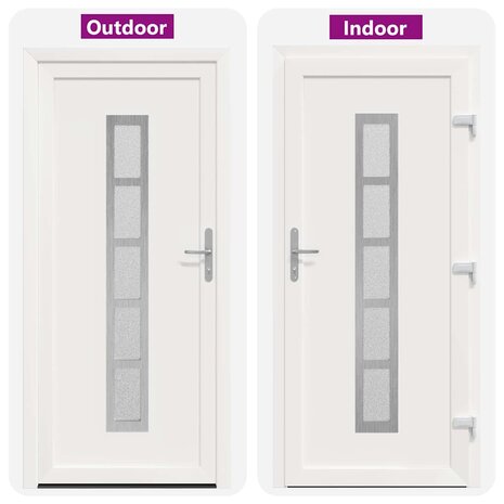 Voordeur Wit 98 x 208 cm PVC 6