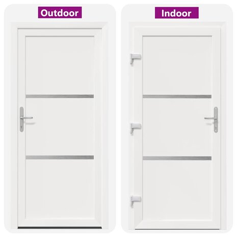 Voordeur Wit 108 x 208 cm PVC 6