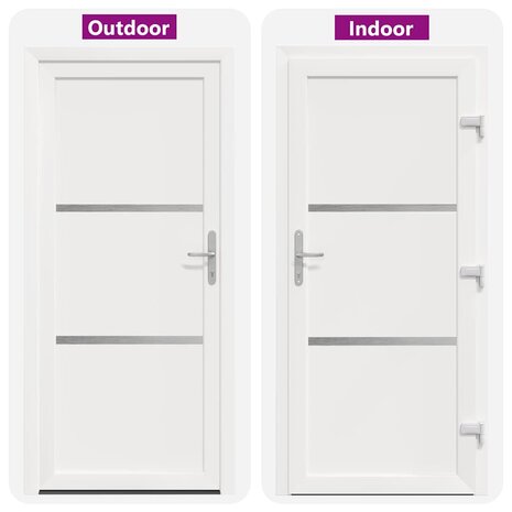 Voordeur Wit 98 x 208 cm PVC 6