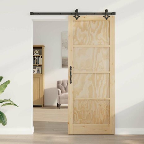 Schuifdeur met Hardware Set &apos;ORKDAL&apos;Massief Hout 2