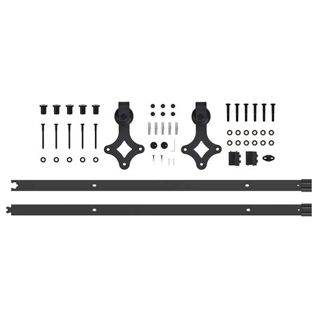 Schuifdeur met Hardware Set &apos;ORKDAL&apos;Massief Hout 8