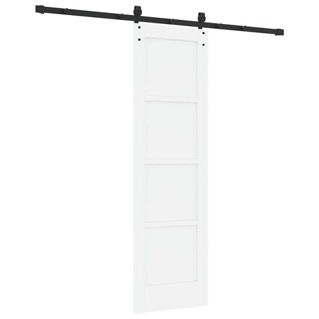 Schuifdeur met Hardware Set Wit 61x198,5 cm van Massief Hout (Grenen) 5