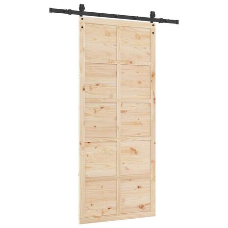 Schuifdeur Bruin 80 x 208 cm Massief grenenhout 5
