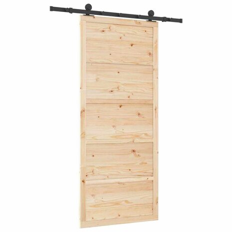 Schuifdeur Bruin 80 x 208 cm Massief grenenhout 5