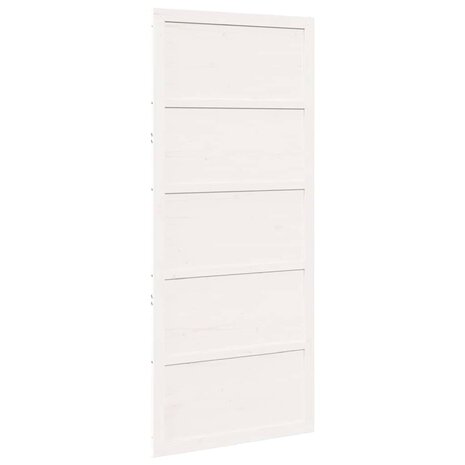 Schuifdeur Wit 80x208 cm Massief Grenen 5