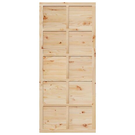 Schuifdeur Bruin 90 x 210 cm Massief grenenhout 3