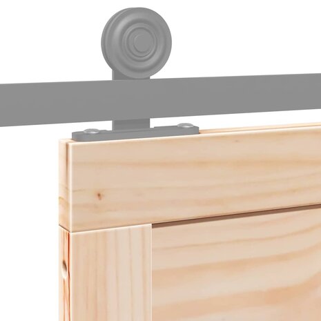 Schuifdeur Bruin 80 x 210 cm Massief grenenhout 7