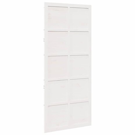 Schuifdeur Wit 80 x 210 cm Massief grenenhout 5