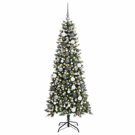 Kunstkerstboom met decoratieve touwlichten Groen 180 cm PVC 2