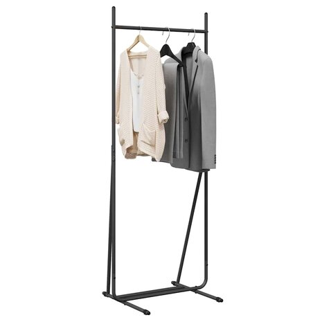 Kledingrek Zwart 62x48x158 cm Gegalvaniseerd Staal 2