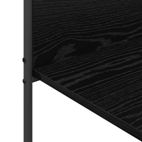 Kledingrek met Planken Zwart Eik 120x44x160 cm 7