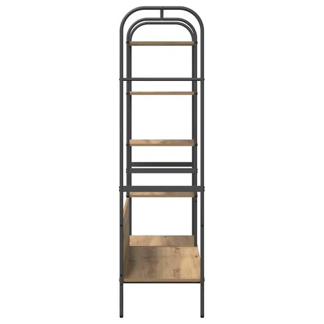 Kledingrek met Planken Artisan Eiken 120x44x160 cm Geengineerd Hout 5
