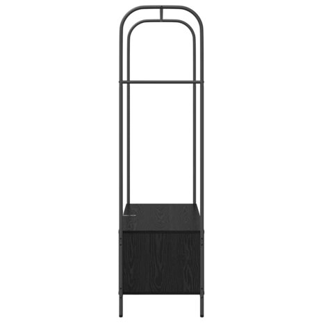 Kledingrek met Planken - Zwart Eik 100x44x160 cm 5