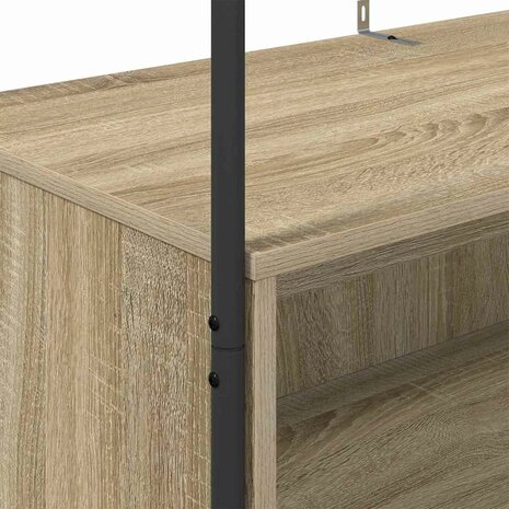 Kledingrek met planken Sonoma eik 100x44x160 cm 7