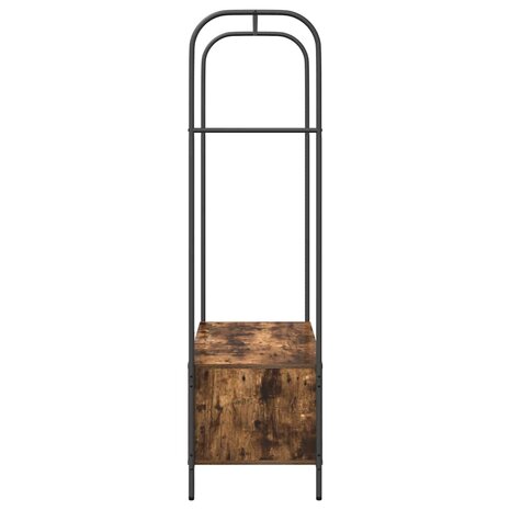 Kledingrek met Planken Rook Eiken 100x44x160 cm 5