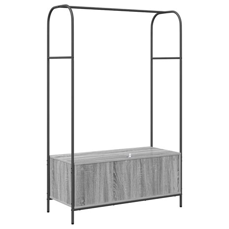 Kledingrek met Planken Grijs Sonoma 100x44x160 cm 6