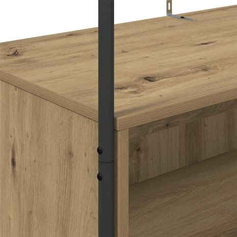 Kledingrek met Planken van Artisan Eiken 100x44x160 cm 7