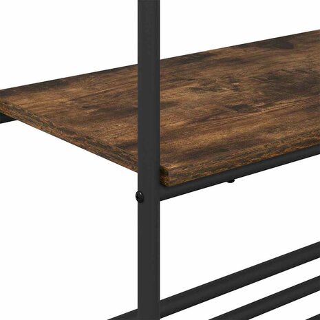 Kledingrek met planken met plank Gerookt eiken 60 x 30 x 171 cm 7