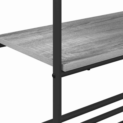 Kledingrek met planken met plank Grijs sonoma 60 x 30 x 171 cm 7